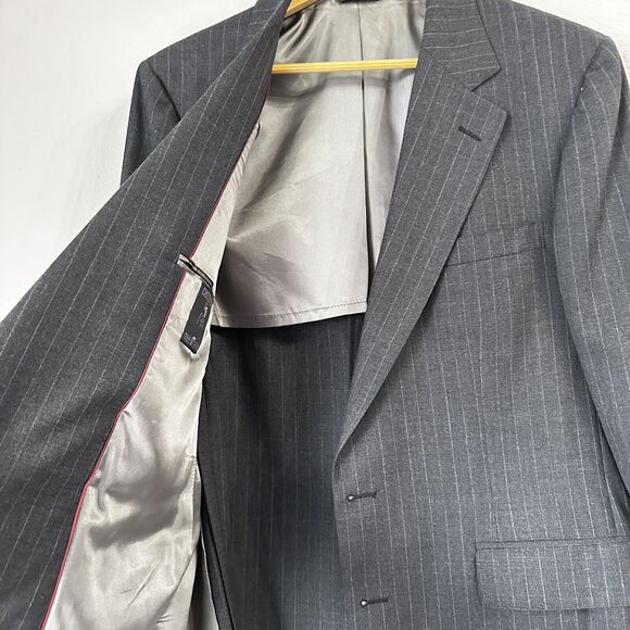 Vintage Meier & Frank Cricketeer Blazer Sport Coat Union 100% Wool Pinstripe - Picture 3 of 6